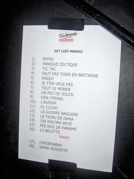 Set list